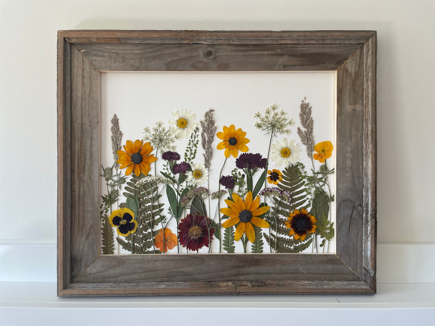 August Forever - Original Pressed Flower Artwork Framed