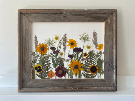 August Forever - Original Pressed Flower Artwork Framed