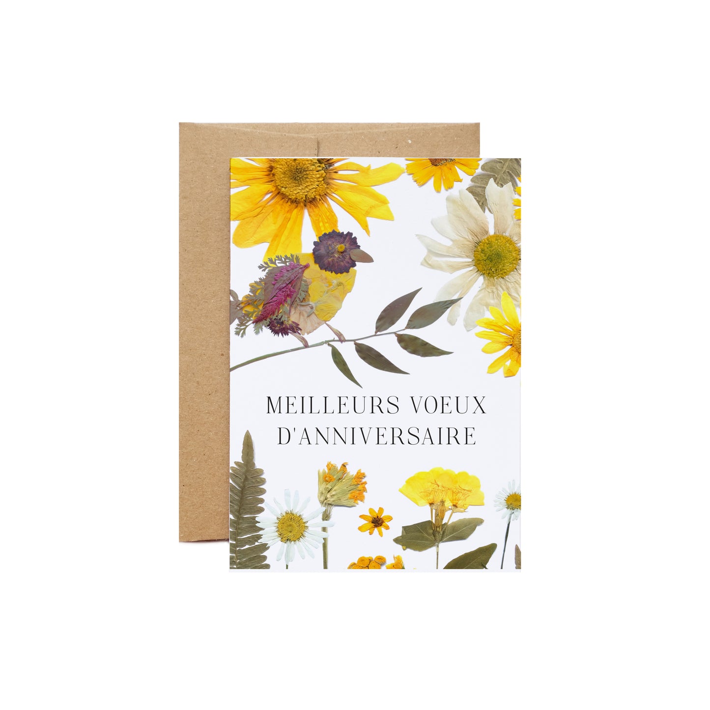 Meilleurs voeux  d'anniversaire, Large Card French