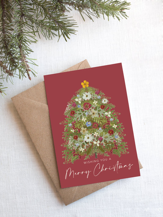 Tree, Merry Christmas,  Card 5x7