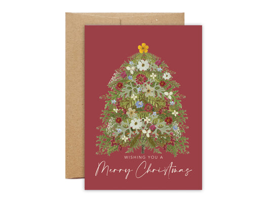 Tree, Merry Christmas,  Card 5x7
