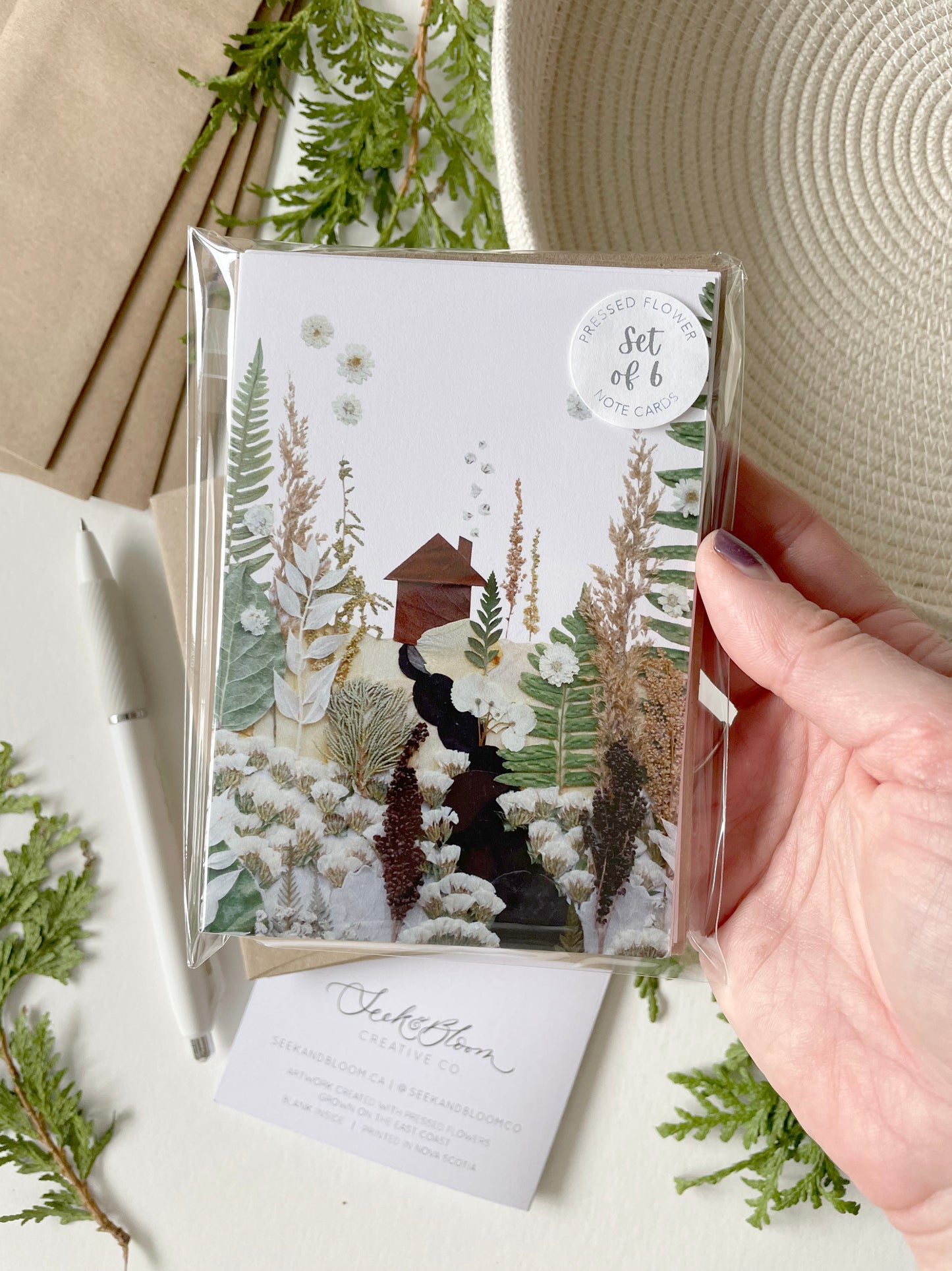Winter Cabin -  Note Card Set