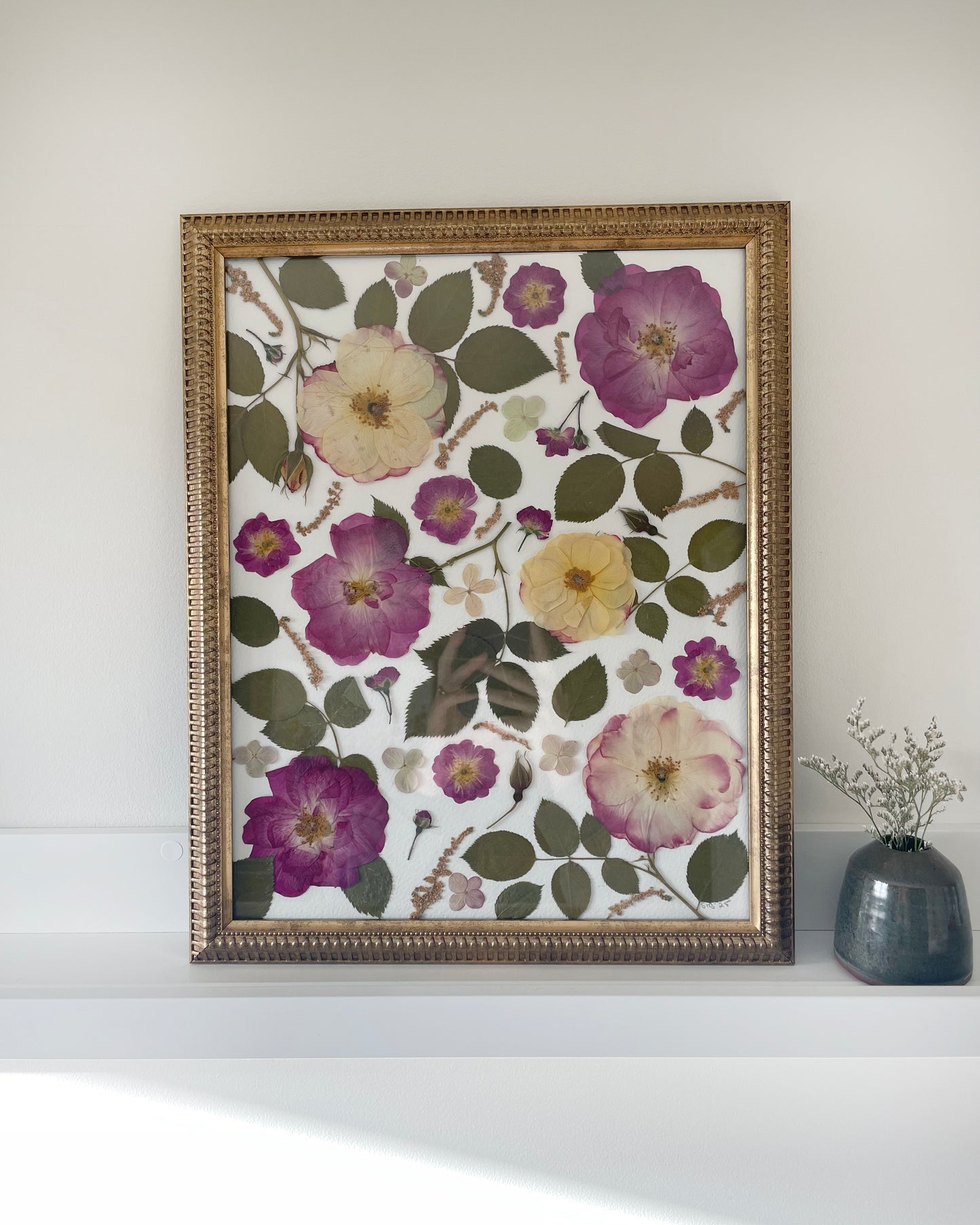 Vintage Garden Rose Collage - Original Artwork
