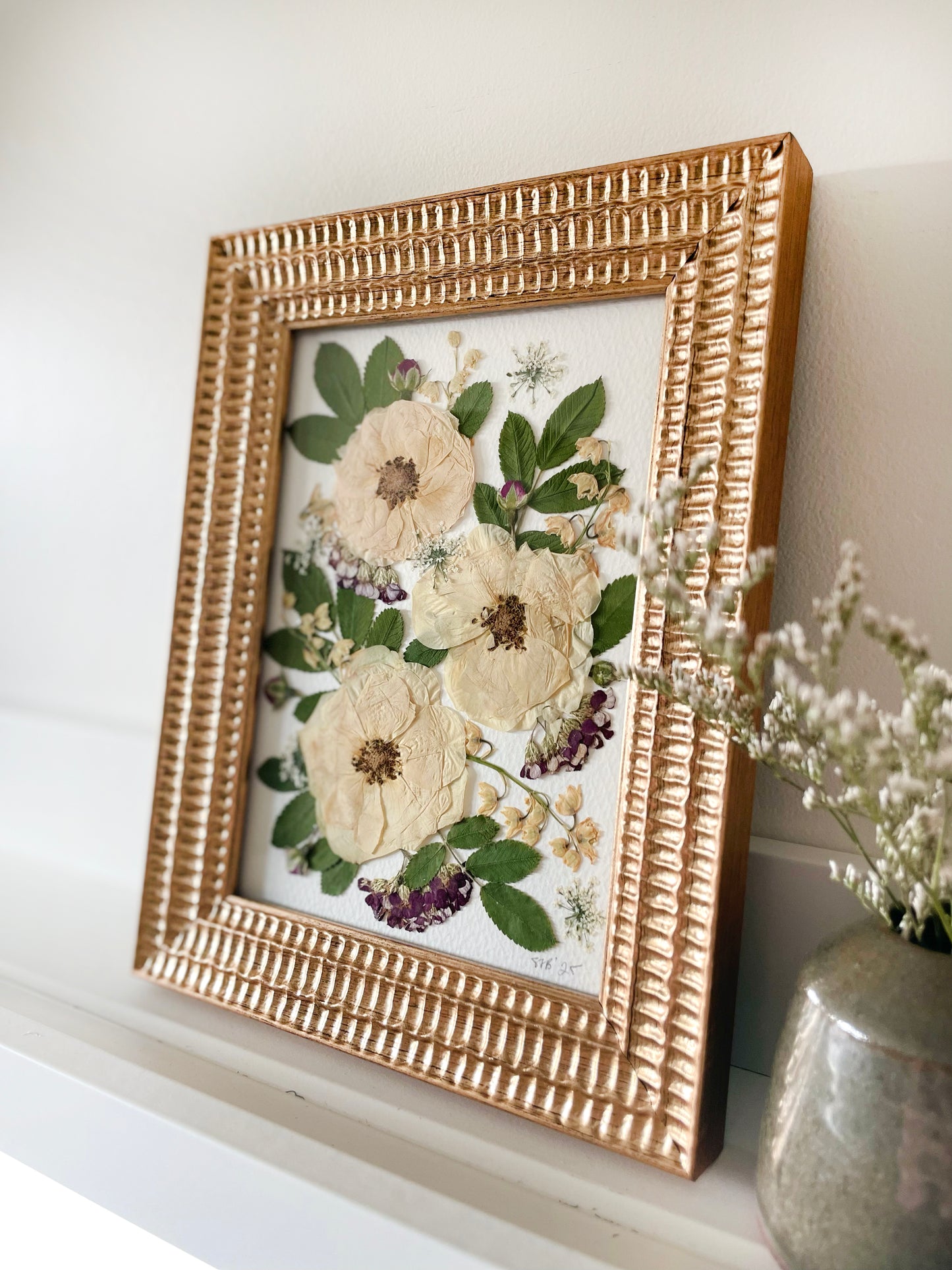 Vintage Garden Rose Collage- Original Artwork