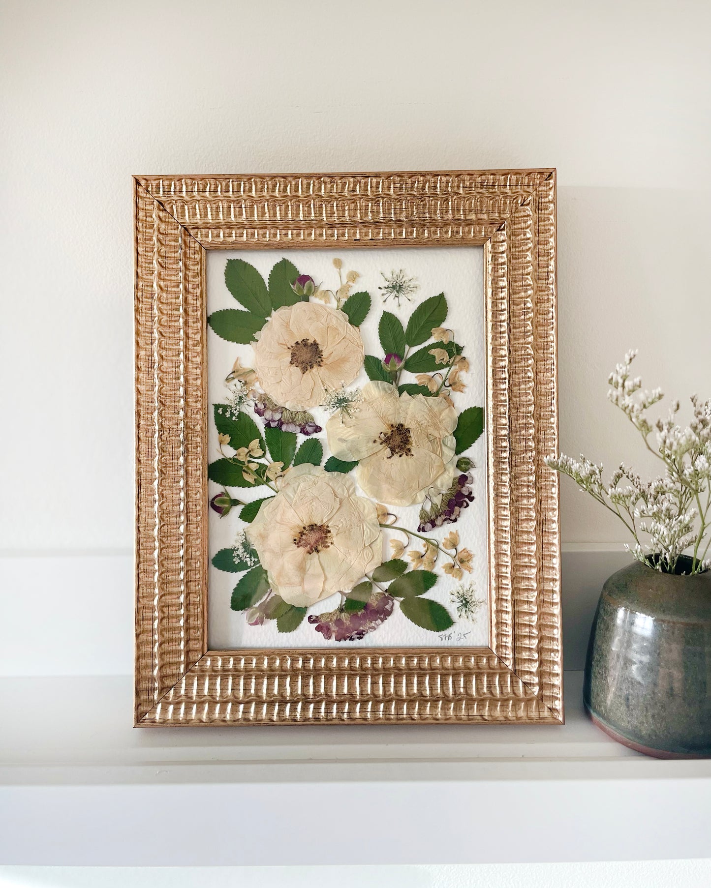 Vintage Garden Rose Collage- Original Artwork