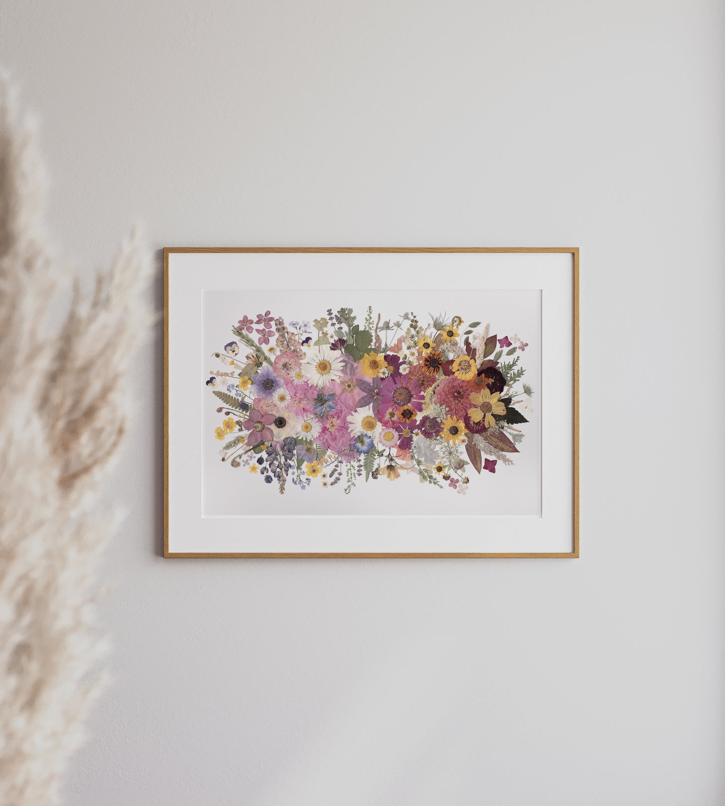 Seasons Bouquet, Pressed Flower Art Print