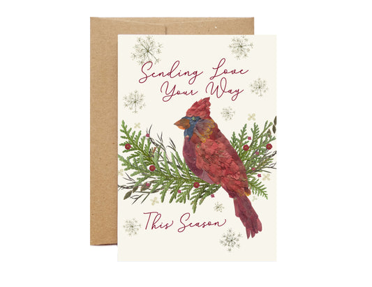 Cardinal, Sending Love Your Way, Card 5x7