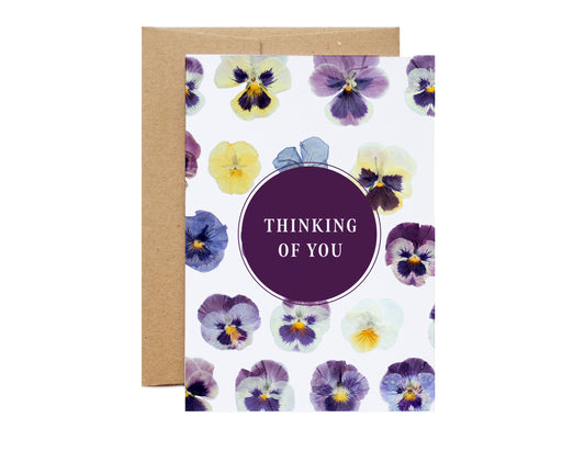 Thinking Of You, Pansy, Large Card