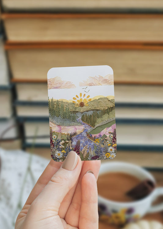 Wild Valley, Pressed Flower Art Sticker