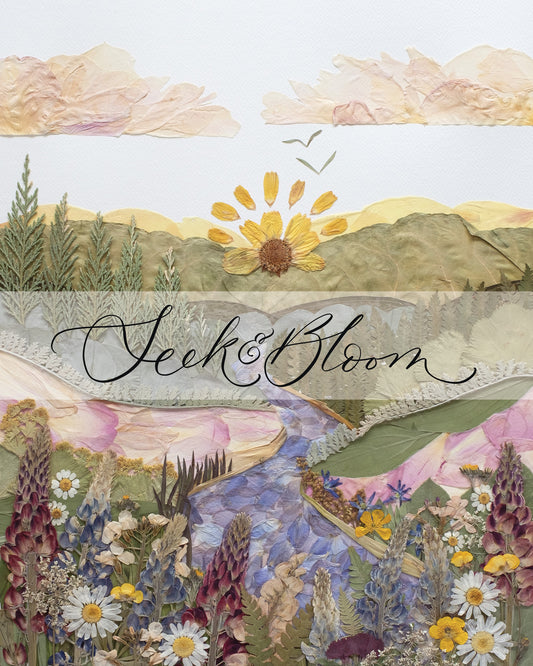 Wild Valley, Pressed Flower Art Print