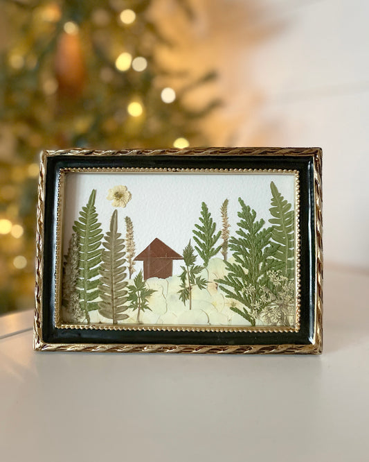 Winter Scene Gold Frame - Original Artwork