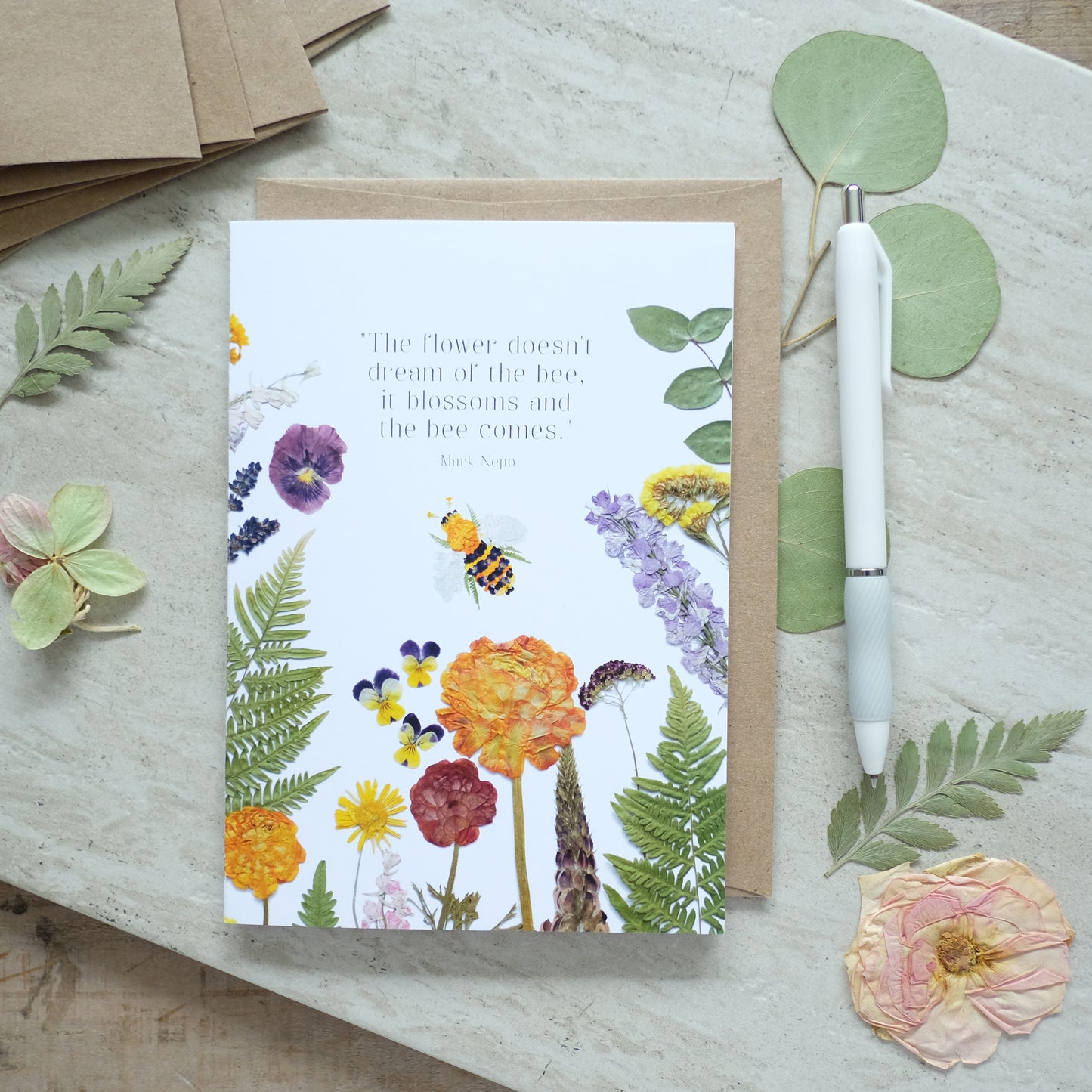 Blossom and The Bee Comes, Everyday Encouragement, Greeting Card