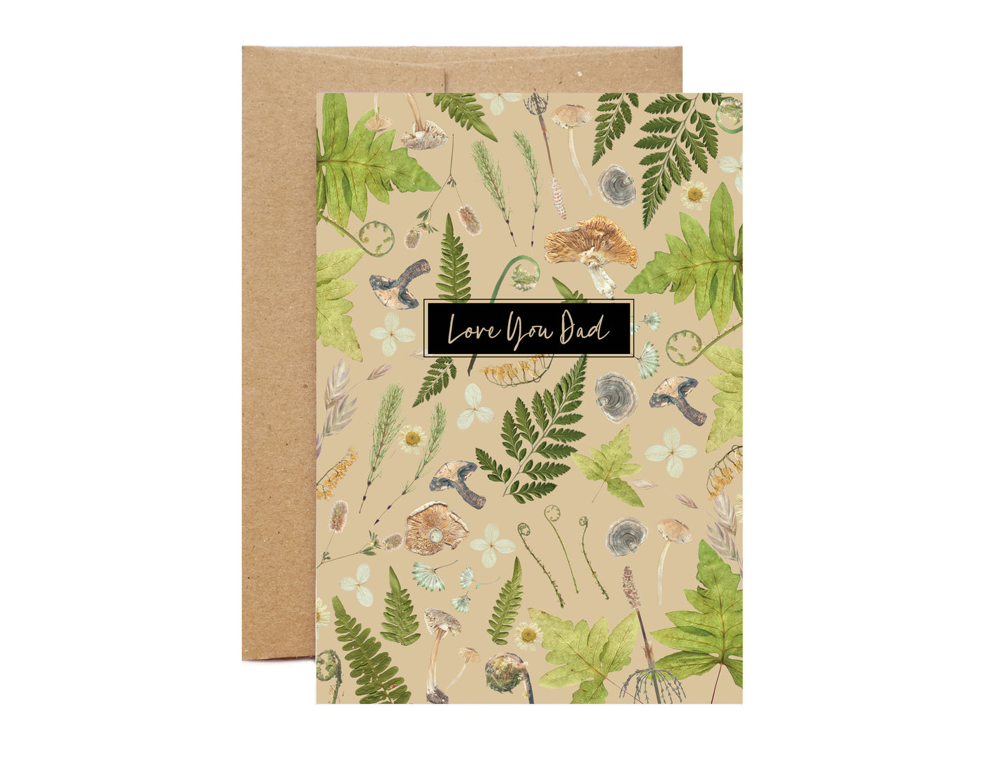 Love You Dad, Pressed Botanicals, Large Card