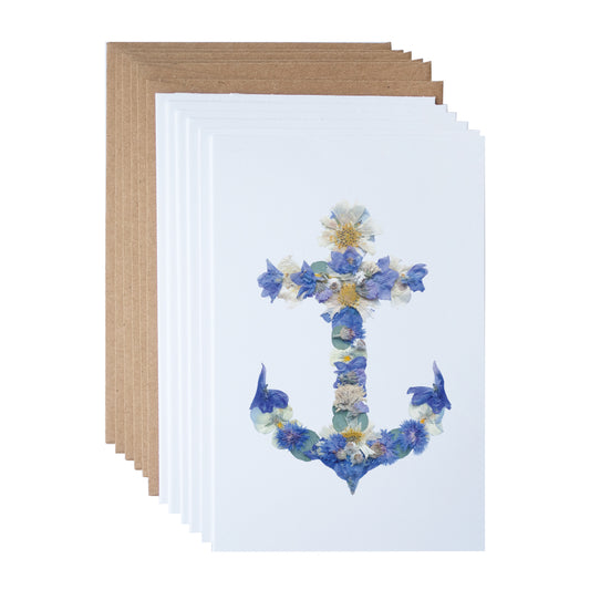 Anchor Pressed Flower, Note Card Set