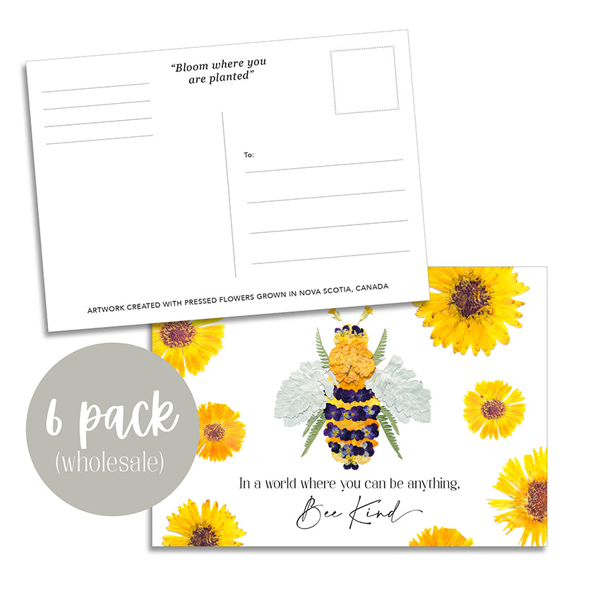 Post Card- 6 Pack Retail Set, Bee