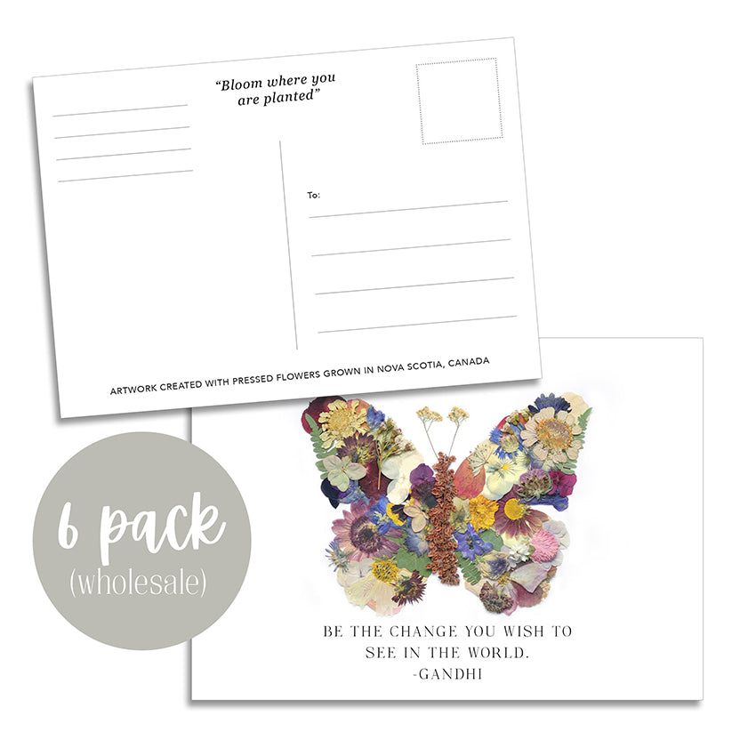 Post Card- 6 Pack Retail Set, Butterfly