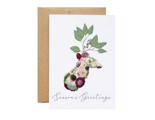 Large Holiday Card, 5x7 - Floral Deer *Discontinued