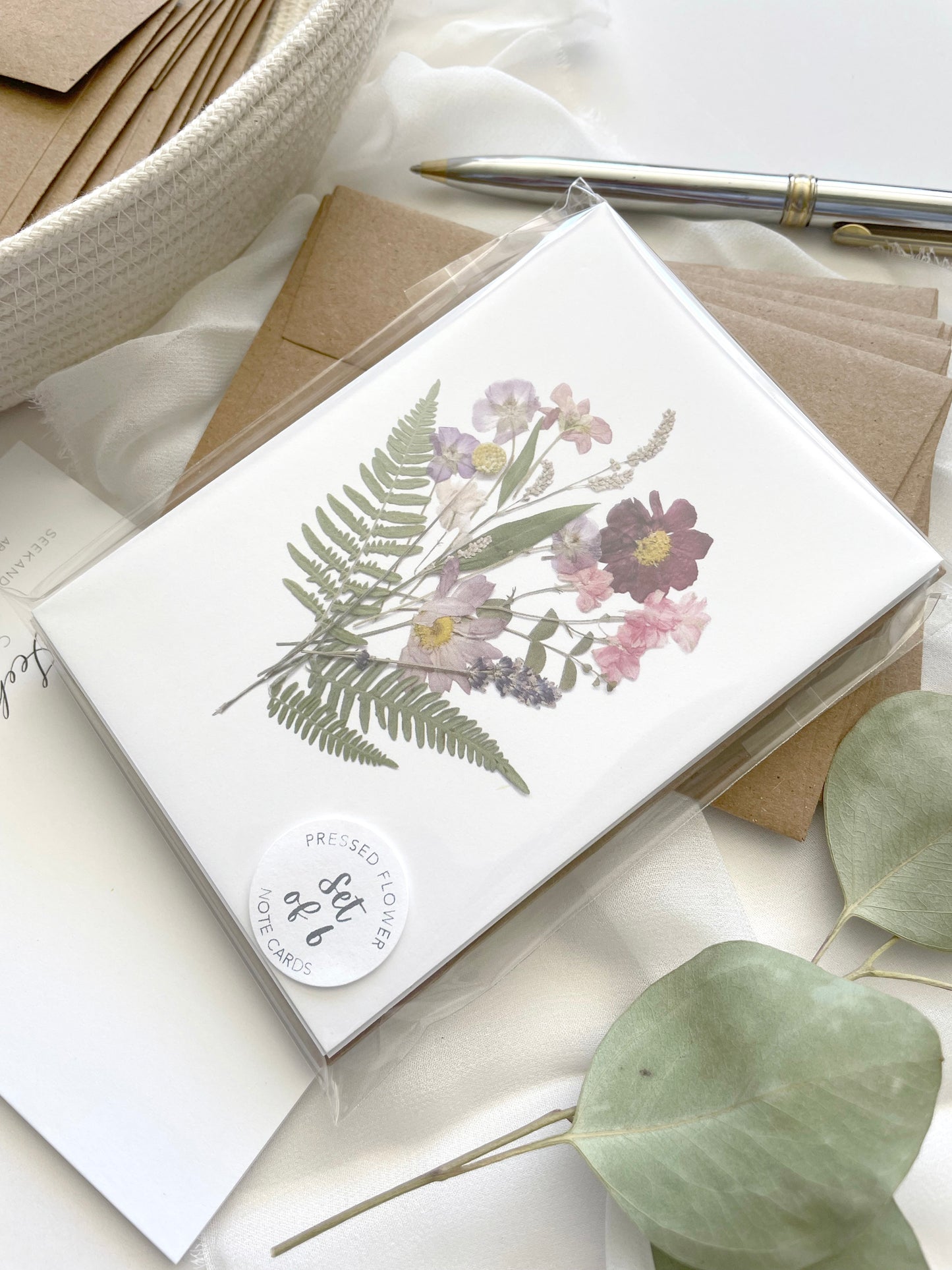 Bouquet, Natural Flower, Note Card Set