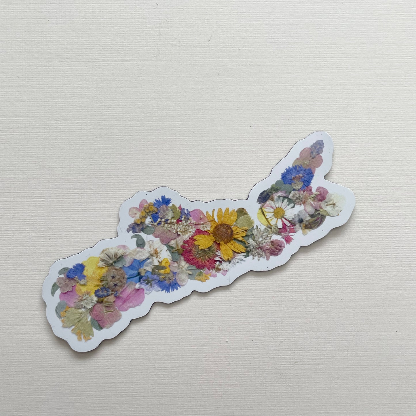 Nova Scotia Map Pressed Flower, 3" Magnet