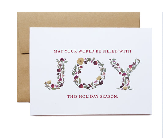 Large Holiday Card, 5x7 - Surround Yourself With Joy