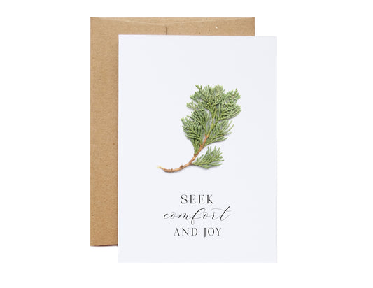 Large Holiday Card, 5x7 - Seek Comfort & Joy *Discontinued