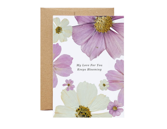 My Love For You Keeps Blooming Card