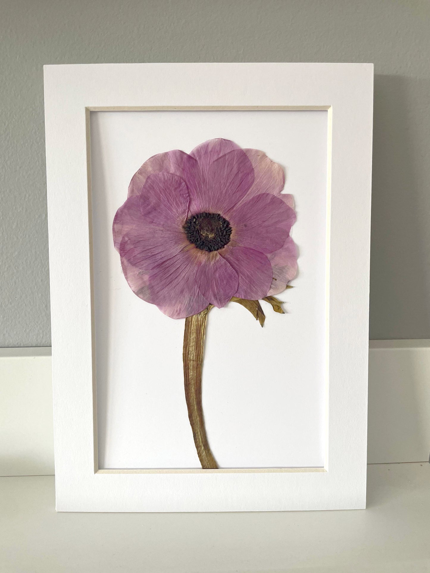 Mini Matted Original Flower Art 4x6