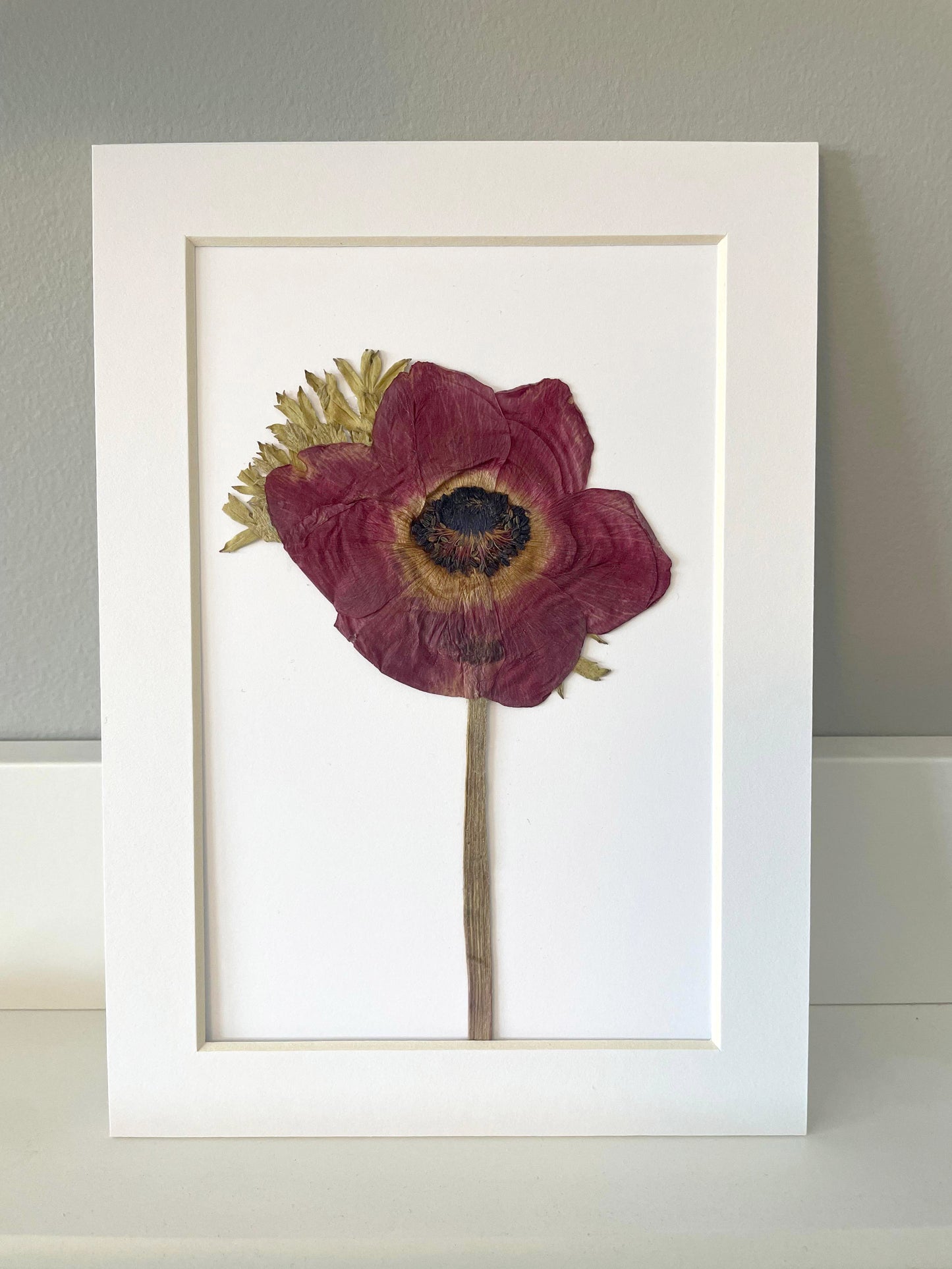 Mini Matted Original Flower Art 4x6