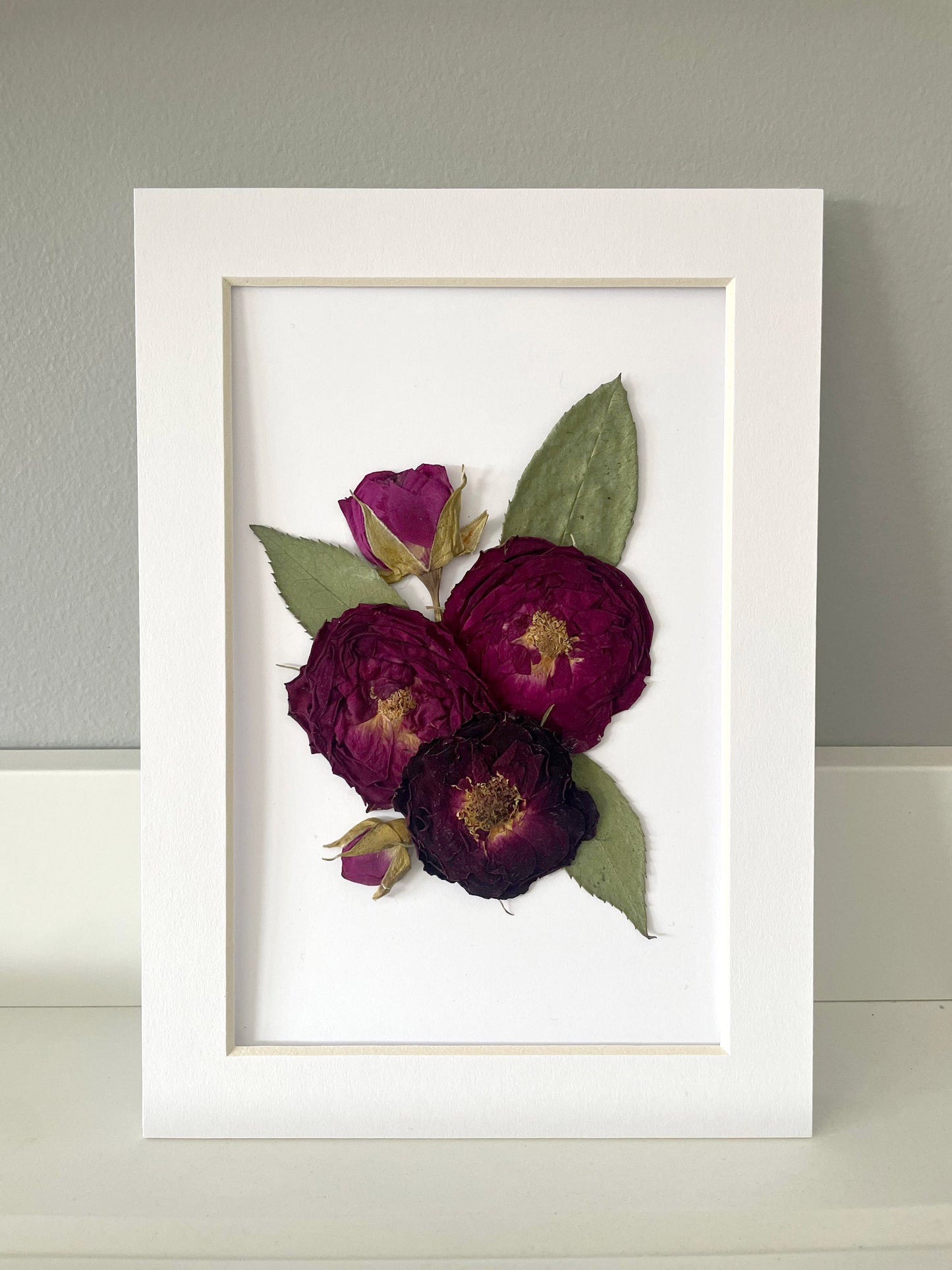 Mini Matted Original Flower Art 4x6