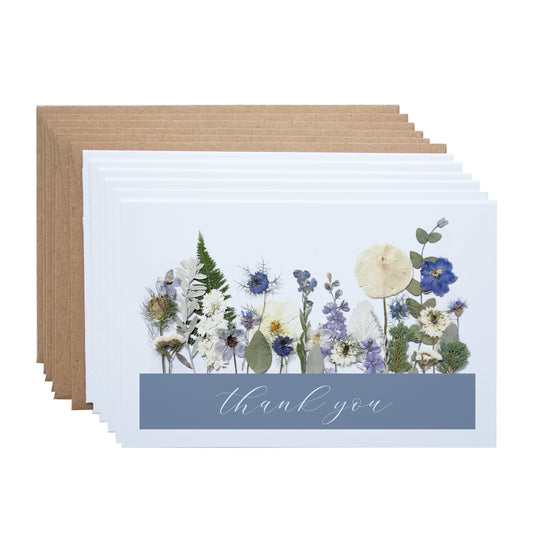 Thank You Blue Flower Garden, Note Card Set