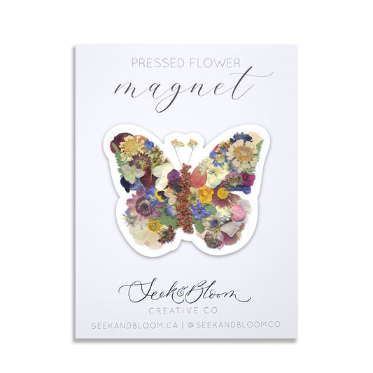 Butterfly Pressed Flower, 3" Magnet