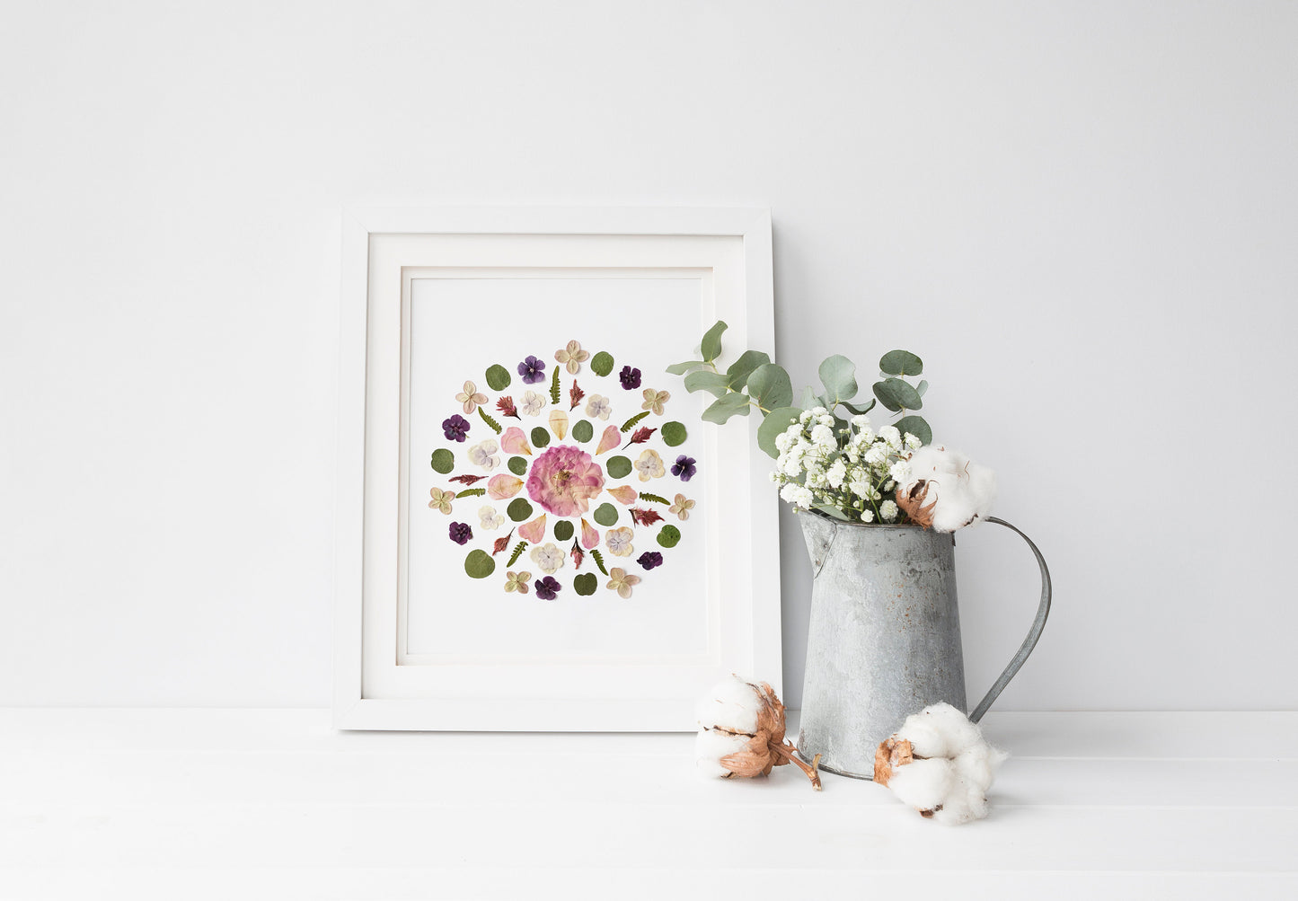 Mandala, Pressed Flower 8x10 Art Print