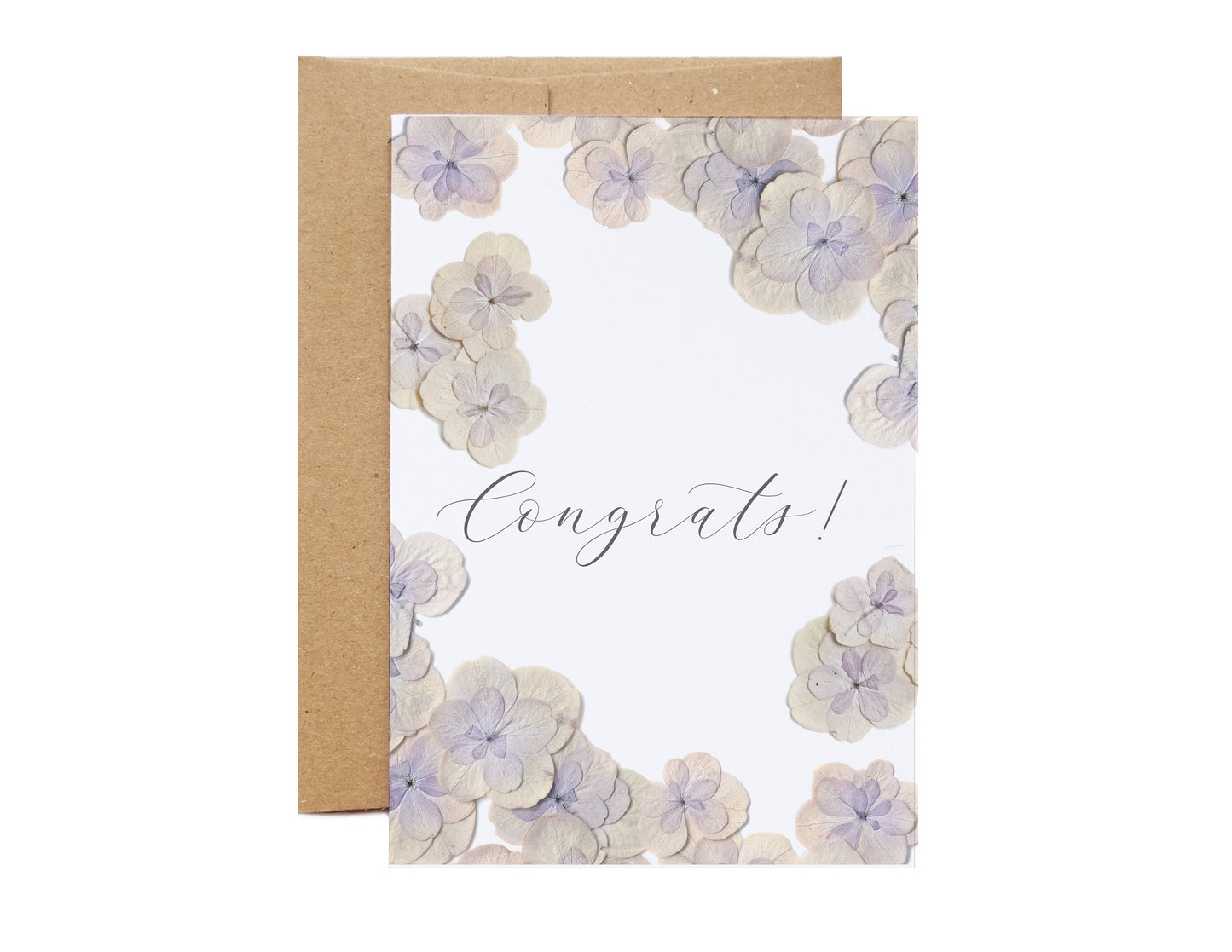 Congrats, Purple Hydrangea, Large Card