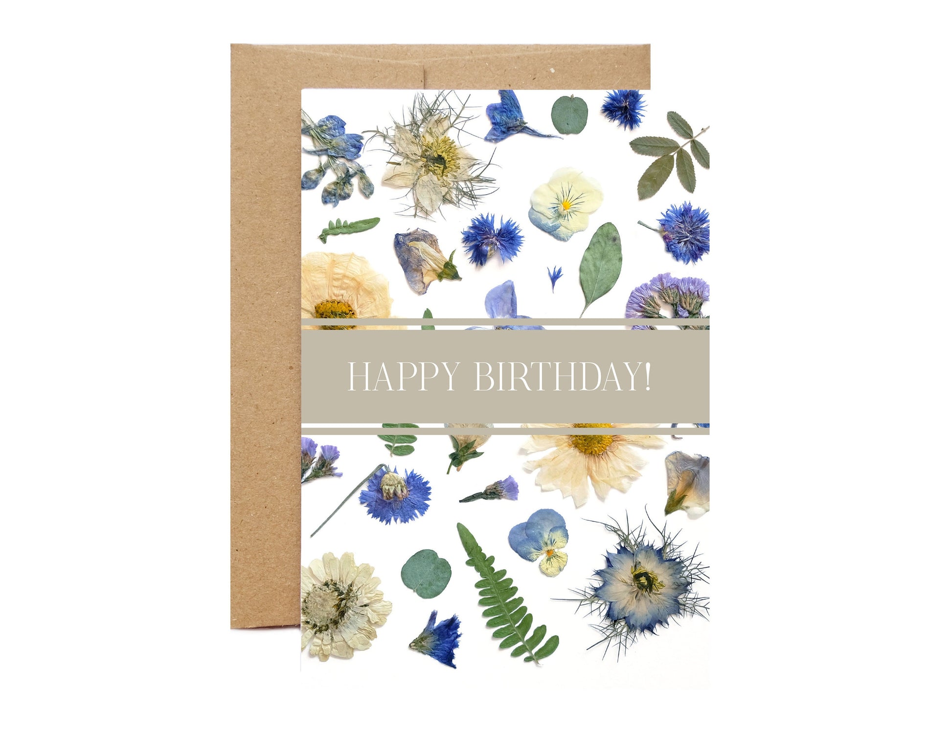 happy birthday pretty blue flower collage