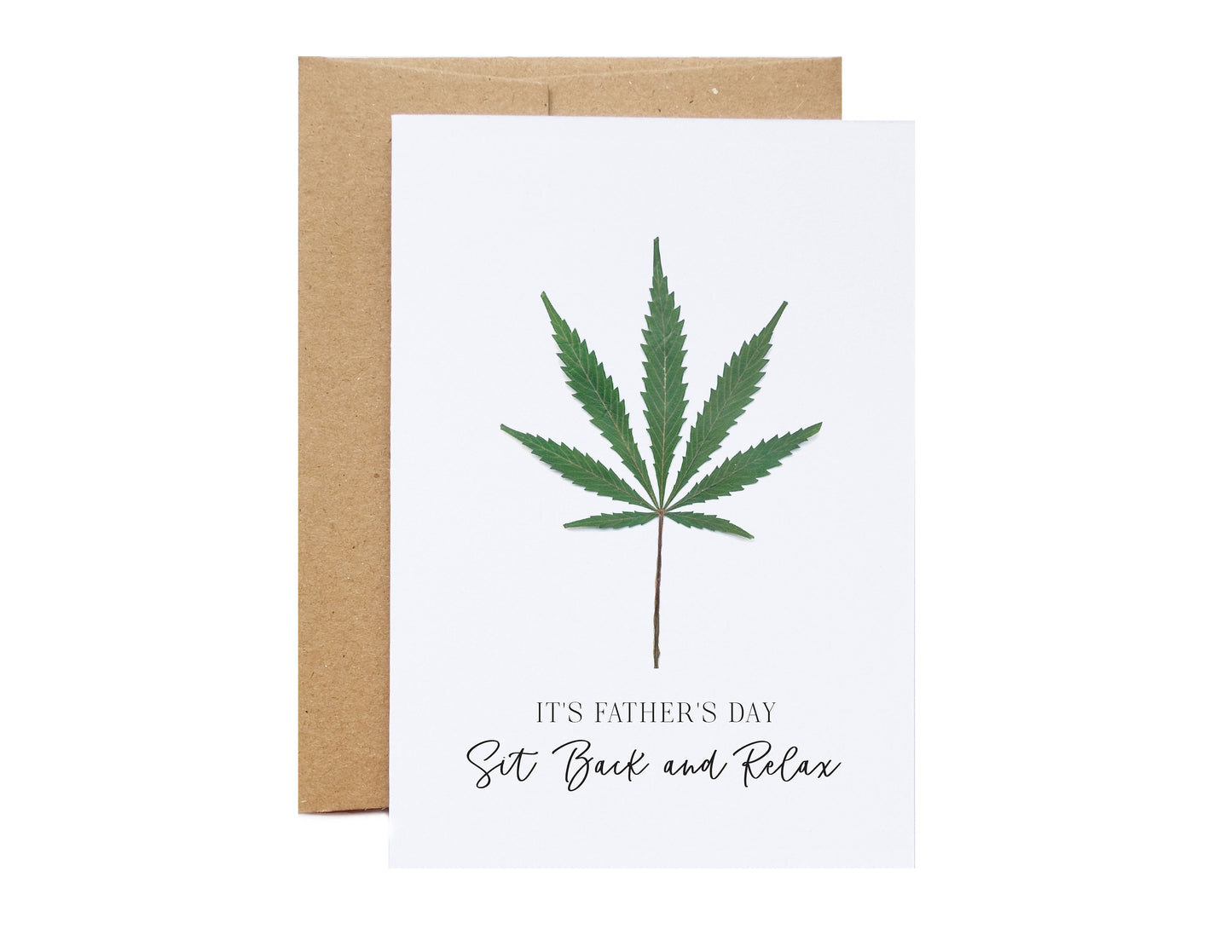 Father's Day, Sit Back and Relax, Cannabis Leaf, Large Card