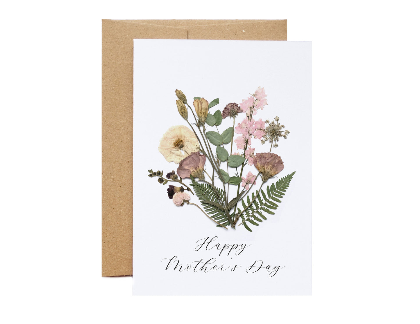 vintage antique style mothers day card with bouquet of flowers
