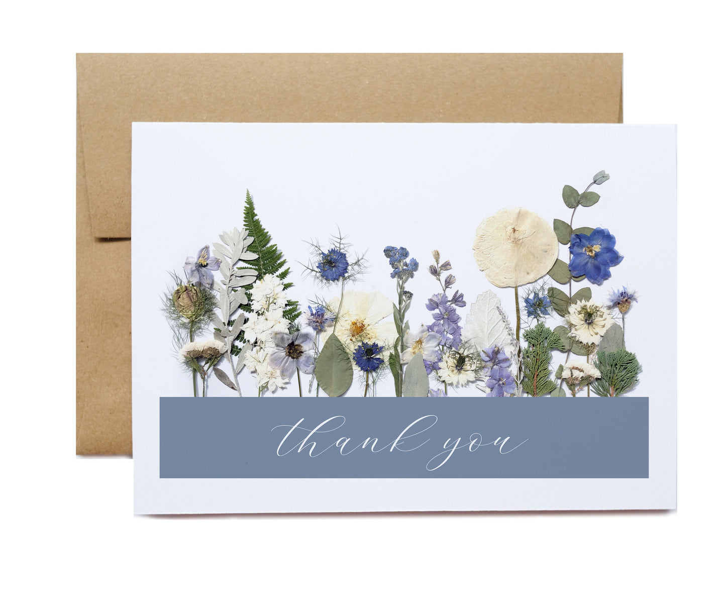 Thank You Blue Flower Garden, Note Card Set